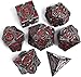 RULE DICE DND Metal Dice Set 7 die Metal DND Polyhedral Blue Red and Black Gold Dice Sets with Gift Metal D and D Dice Box for Dungeons and Dragons Dice Set Role Playing Multiplayer Games DD Dice - Image 2