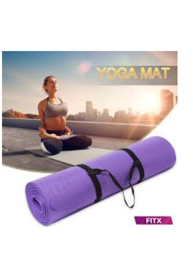 Extra Thick Double Sided Non Slip Yoga Mat, Eco Friendly Fitness Exercise Mat With Adjustable Carry Strap For Home Workout - Image 3