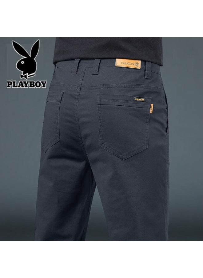 Playboy Men's Casual Pants Autumn Winter New Loose Straight Business Korean Style Trendy Versatile Trousers - Image 1