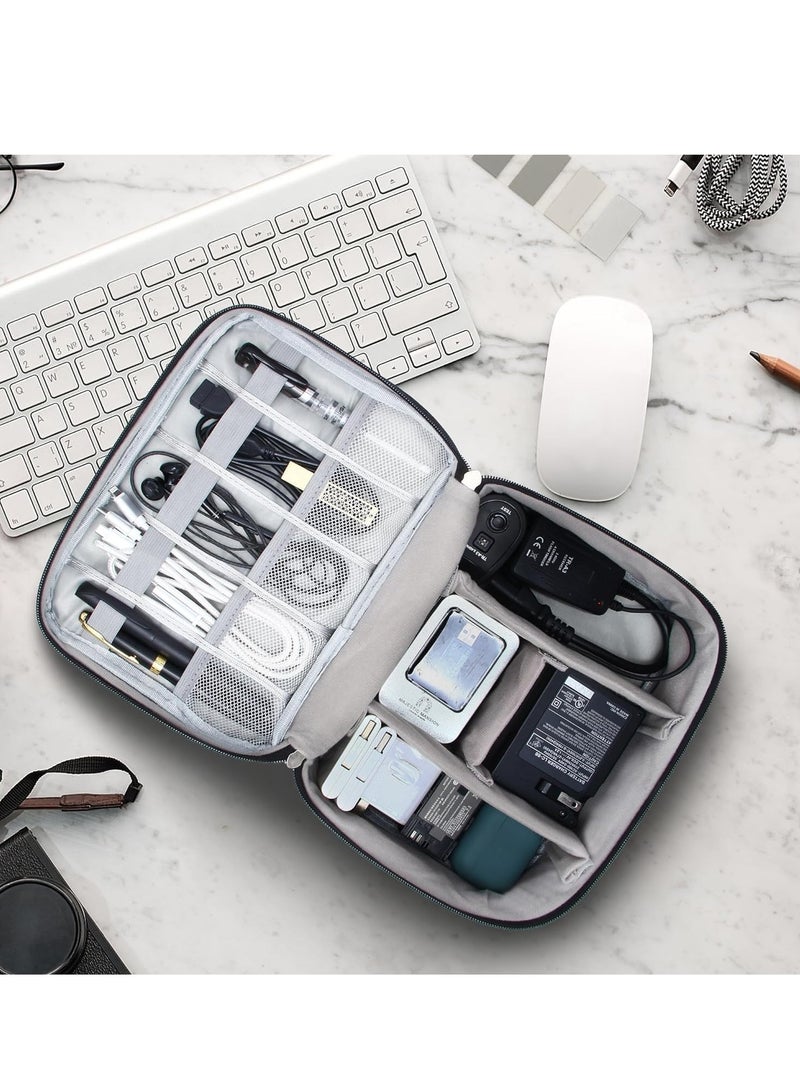 Sylqvxh Electronic Organizer Travel Case, Small Travel Cord Organizer Case Portable Waterproof Cable Organizer Bag for Charger, Cord, USB, Power Bank, Earphone - Image 2