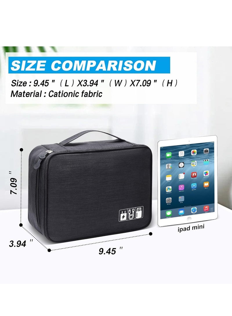 Sylqvxh Electronic Organizer Travel Case, Small Travel Cord Organizer Case Portable Waterproof Cable Organizer Bag for Charger, Cord, USB, Power Bank, Earphone - Image 5