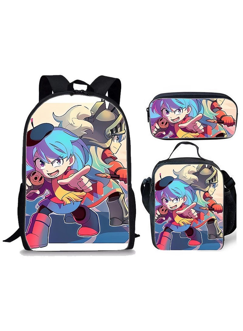 New Student Backpack Three-Piece Set 29*42*16cm
