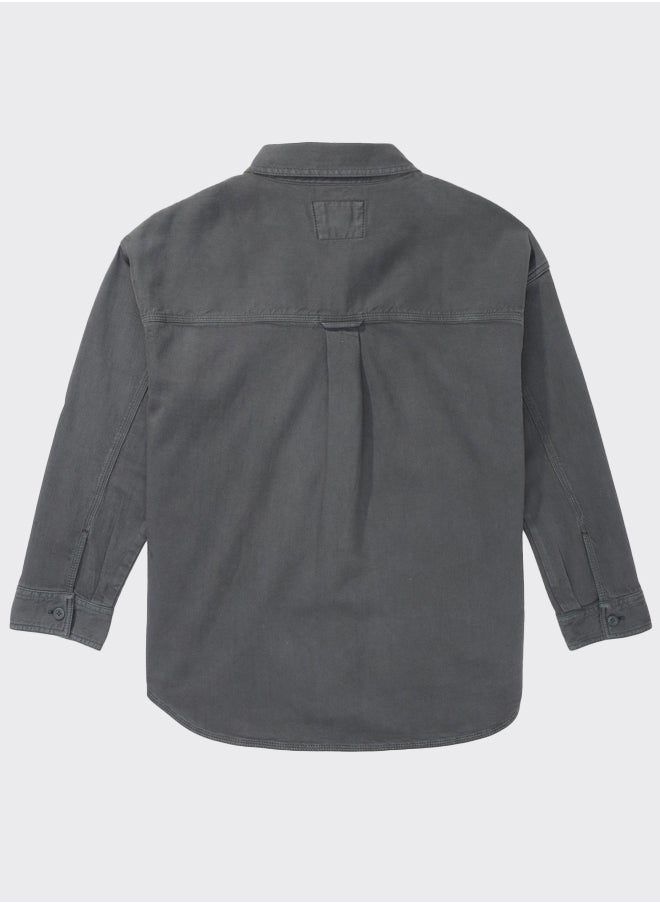 American Eagle قميص جينز كبير الحجم من AE Go Big  - Image 2