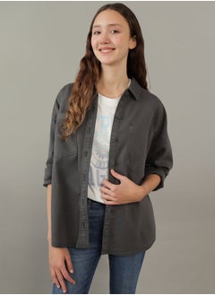American Eagle AE Go Big Oversized Denim Shirt  - Image 1