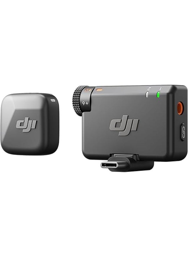 دي جي آي الميكروفون اللاسلكي DJI Mic Mini (1 جهاز إرسال + 1 جهاز استقبال)، ميكروفون لافالير خفيف للغاية مع إلغاء الضوضاء وضبط تلقائي، مناسب للكاميرات وآيفون وأندرويد والتصوير الفلوج - Image 1