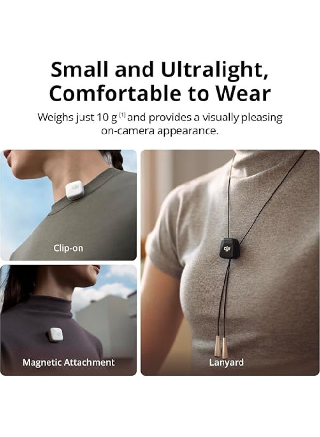 دي جي آي الميكروفون اللاسلكي DJI Mic Mini (1 جهاز إرسال + 1 جهاز استقبال)، ميكروفون لافالير خفيف للغاية مع إلغاء الضوضاء وضبط تلقائي، مناسب للكاميرات وآيفون وأندرويد والتصوير الفلوج - Image 2
