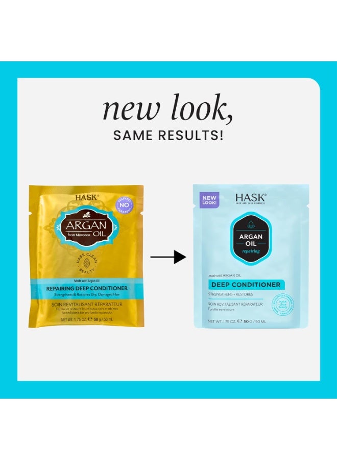 HASK ARGAN OIL Repairing Deep Conditioner Treatments for all hair types, color safe, gluten free, sulfate free, paraben free - Pack of 6 - Image 4