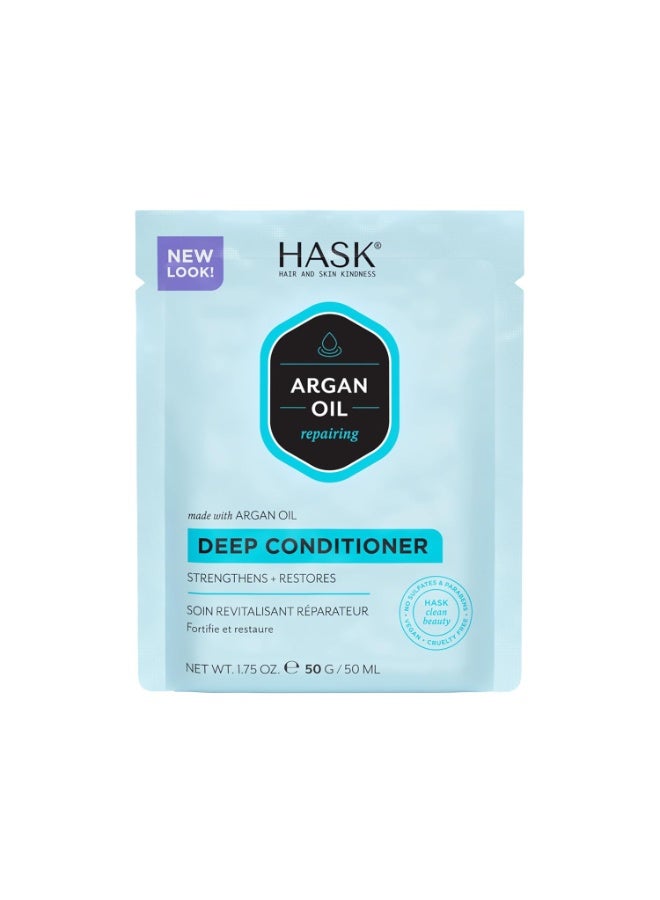HASK ARGAN OIL Repairing Deep Conditioner Treatments for all hair types, color safe, gluten free, sulfate free, paraben free - Pack of 6 - Image 3