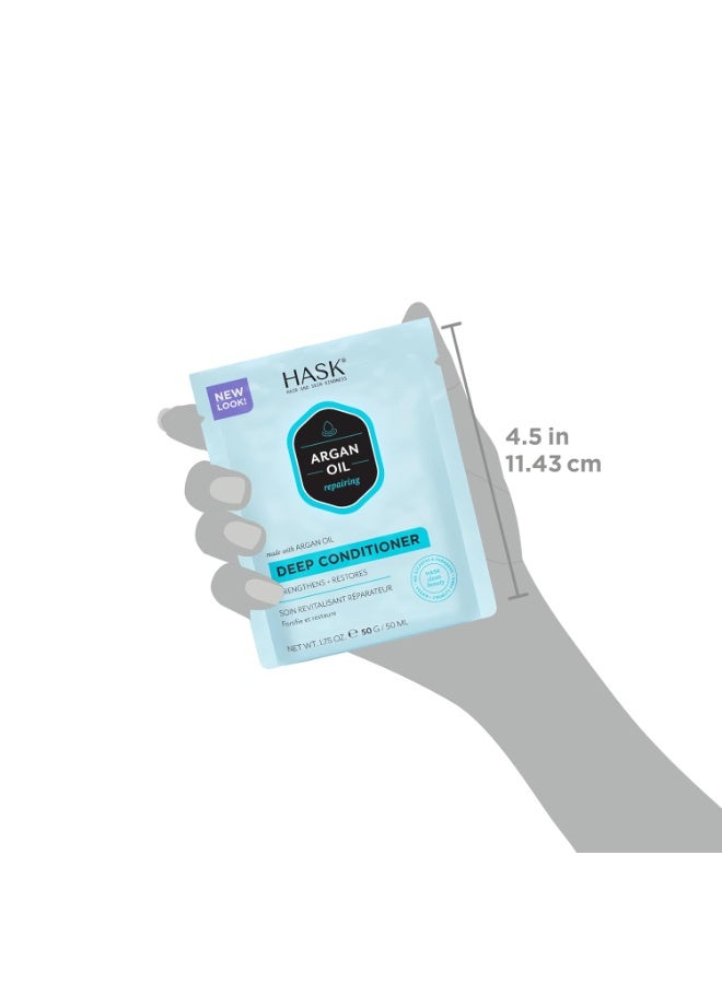 HASK ARGAN OIL Repairing Deep Conditioner Treatments for all hair types, color safe, gluten free, sulfate free, paraben free - Pack of 6 - Image 2