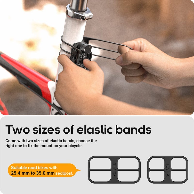 TUSITA Bike Seat Post Mount Compatible with Garmin Varia RCT715 - Round,D Shaped,Aero Seat Post Compatibility - Image 5