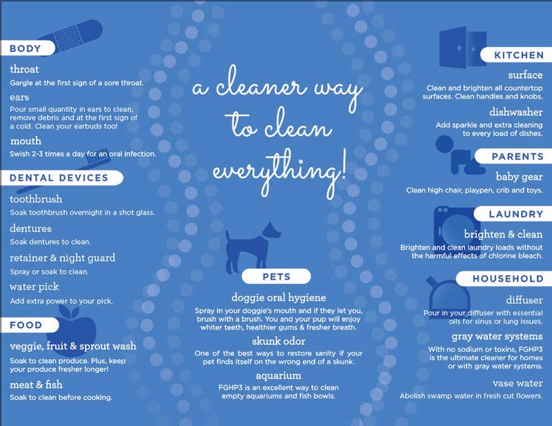 Essential Oxygen أكسجين أساسي، بيروكسيد الهيدروجين الغذائي، 8 + 32 أونصة سائلة، منظف طبيعي، 3%، 1 - 8 أونصة سائلة رذاذ و 1 - 32 أونصة سائلة زجاجة، إعادة تعبئة، HP (عبوة من 2) - Image 4