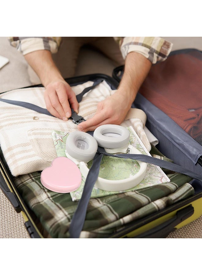 مجموعة خياطة صغيرة للسفر على شكل قلب، مجموعة إصلاح خياطة محمولة مع خيوط ومقص وإبر وزر وملقط - Image 4