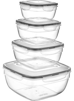 Viyalente Fresh Box Storage Container Set 0.6 lt +1 lt +1.7 lt + 4.0 lt 4-pack LC-305  - Image 1