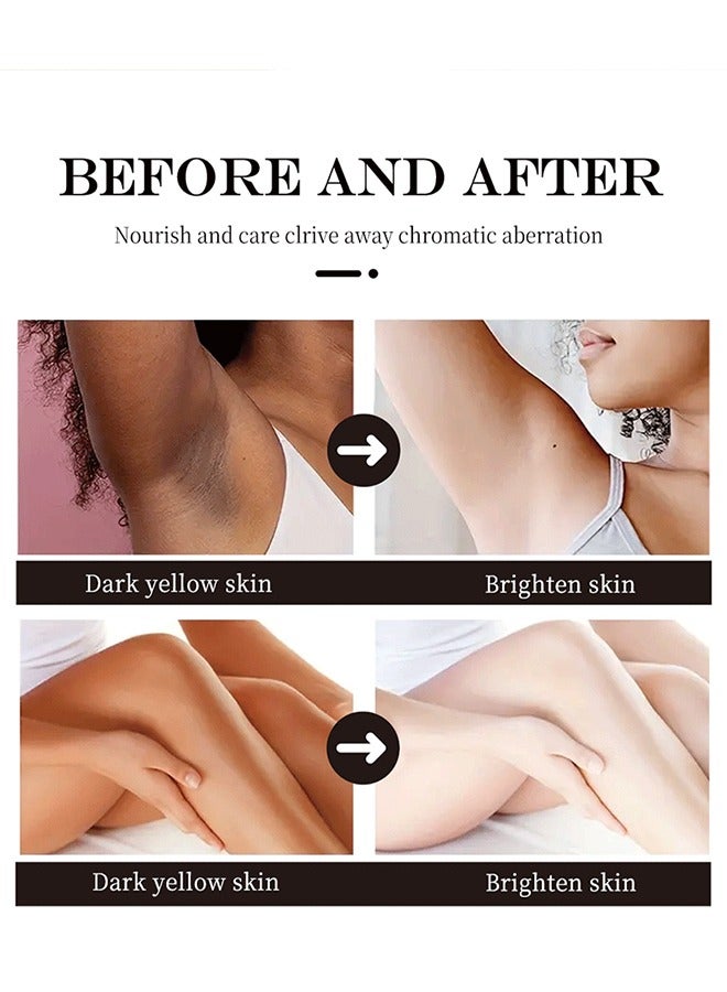 مايتشير كريم الإشراق - كريم مصحح البقع الداكنة بفيتامين سي كينتيلا بالبابونج - تحت الإبط والرقبة والإبط والركبتين والمرفقين والمناطق الخاصة والمناطق الحميمة - تركيبة مطورة ، نتيجة فورية 50 جم - Image 4