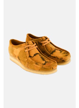 clarks Men Standard Wallabee Suede Lace Up Shoes, Turmeric  - Image 1