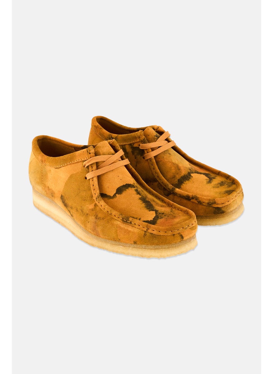 clarks Men Standard Wallabee Suede Lace Up Shoes, Turmeric  - Image 1