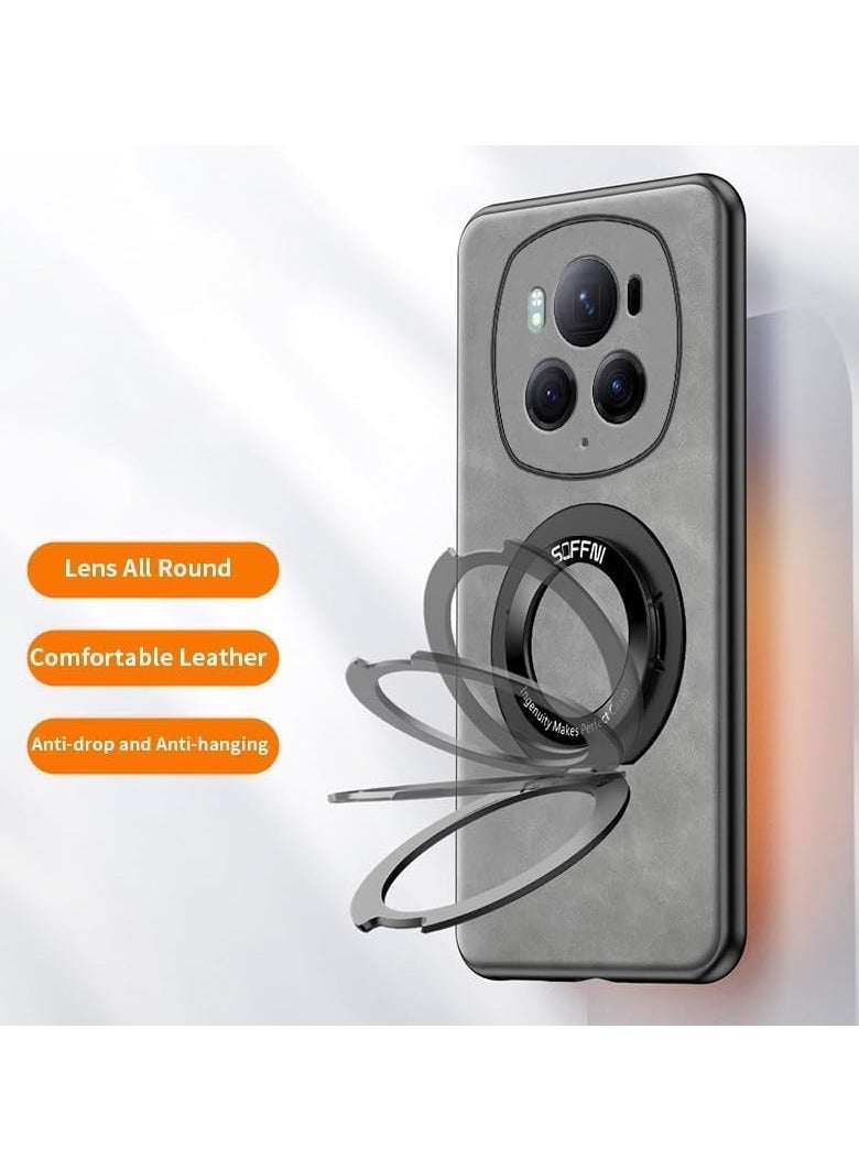 general Case Compatible with Honor Magic 6 Pro Case with Magnetic 360° Kickstand Case, Multi-Function Case Leather Shockproof TPU Protective Heavy Duty Phone Case - Image 3