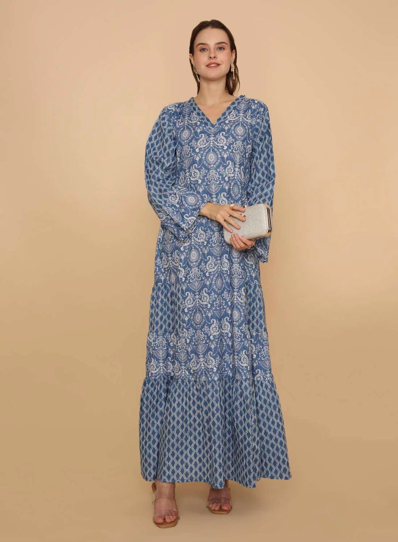 HANA & SARA Womens arabic trendy long kaftan jalabiya dress - Image 1