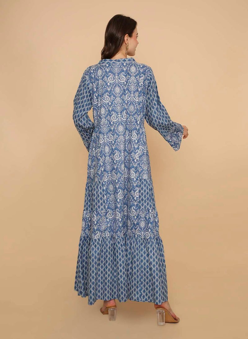 HANA & SARA Womens arabic trendy long kaftan jalabiya dress - Image 2