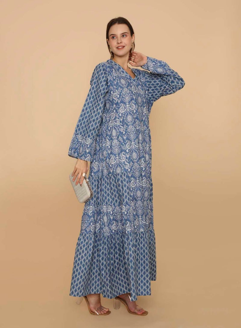 HANA & SARA Womens arabic trendy long kaftan jalabiya dress - Image 5