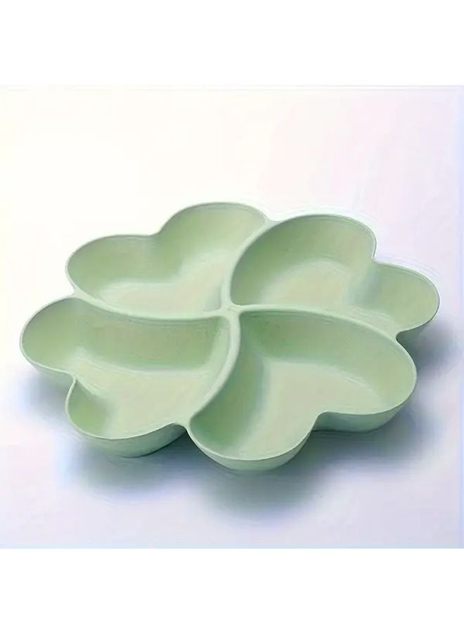Blue Heart Shaped Four Compartment Snack Tray For Party Serving - Image 5