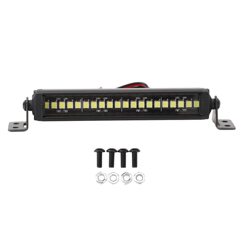Light Bar 20 LEDs High Brightness Aluminum Single Row Simulated Roof Light for 1/10 RC Crawler Car - Image 1