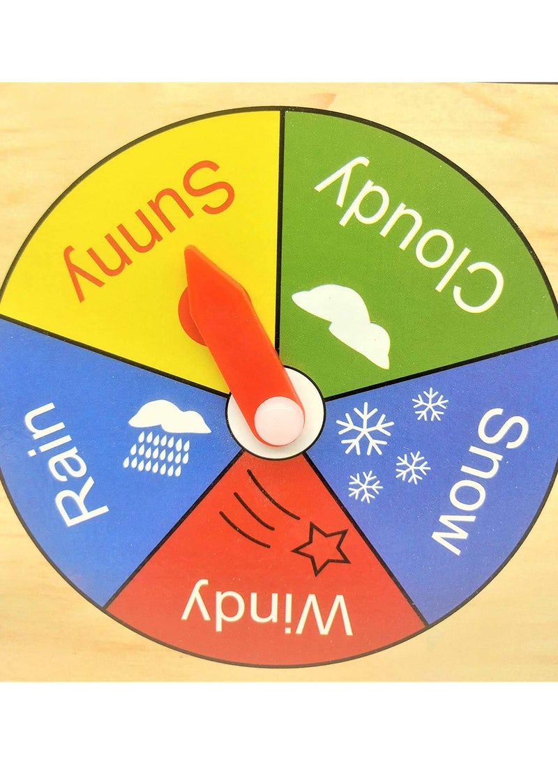 Interactive Clock for Learning Time and Calendar by As-Safwa, Multicolor, W17-4