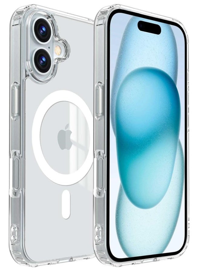 DUSALA iPhone 16 Case Clear Compatible with Magsafe Anti Yellowing Grade Protection Shockproof Slim Phone Case for iPhone 16 6.1 inch - Image 1