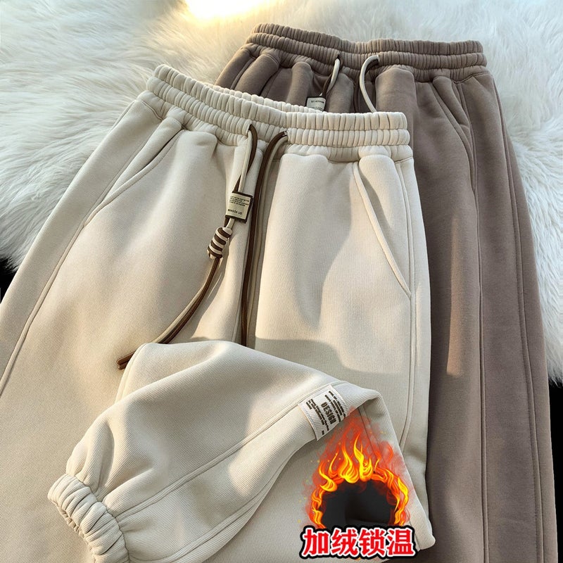 Children'S Fleece-Lined Pants Thickened Pants Fleece-Lined Winter New Boys' Warm Pants Baby'S Outer Wear Sweatpants Children'S Pants Children'S Wear - Image 3