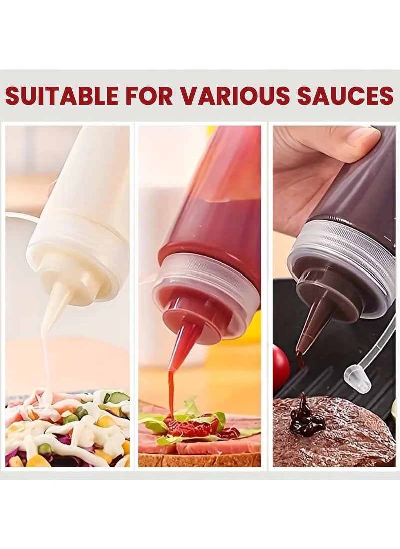 LIMITLESS Limitless 5 Pcs Squeeze Condiment Bottles with Twist On Cap Lids, 200ML Multipurpose Squirt Bottles, Dispensing Bottles for Sauce, BBQ, Paint, and Olive Oil (5 Pack)  - Image 5