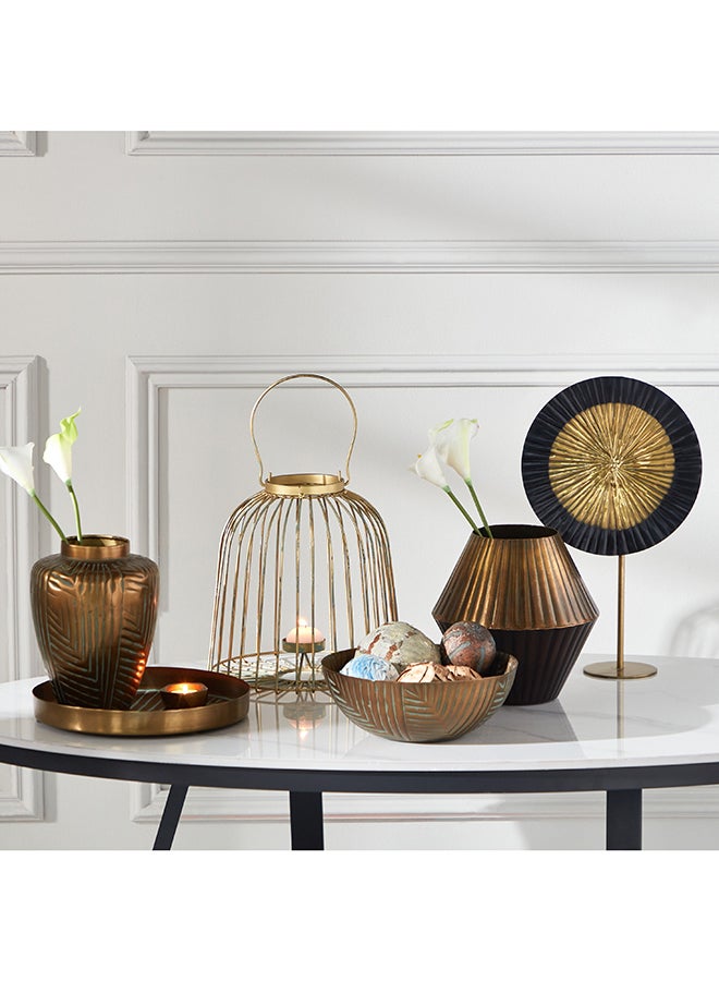 Home Box Splendid Metal Lantern with Pillar Candle Holder 34 x 24 x 34 cm - Image 4