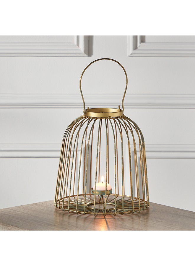 Home Box Splendid Metal Lantern with Pillar Candle Holder 34 x 24 x 34 cm - Image 1