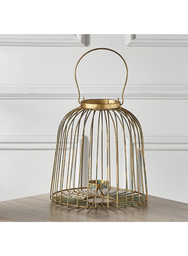 Home Box Splendid Metal Lantern with Pillar Candle Holder 34 x 24 x 34 cm - Image 2