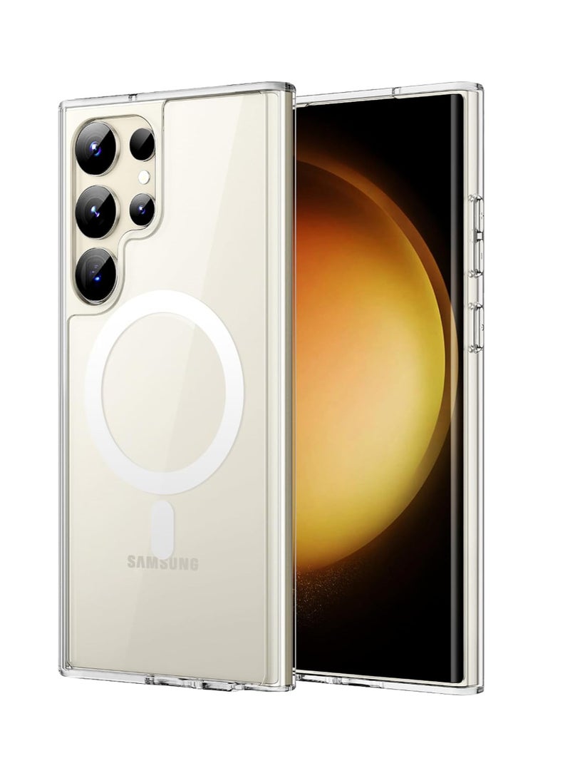 DUSALA Magnetic Case for Samsung Galaxy S23 Ultra 6.8-Inch, Compatible with MagSafe, Shockproof Protective Phone Cover, Non-Yellowing Hard Clear PC Back (Clear) - Image 1