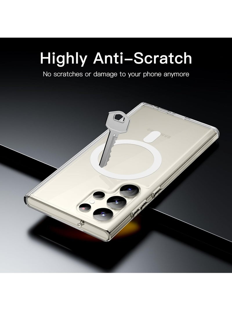 DUSALA Magnetic Case for Samsung Galaxy S23 Ultra 6.8-Inch, Compatible with MagSafe, Shockproof Protective Phone Cover, Non-Yellowing Hard Clear PC Back (Clear) - Image 4