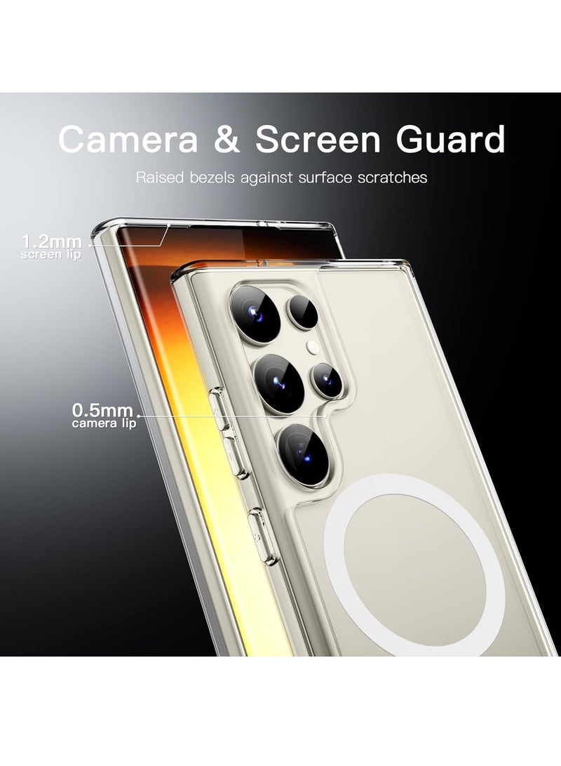 DUSALA Magnetic Case for Samsung Galaxy S23 Ultra 6.8-Inch, Compatible with MagSafe, Shockproof Protective Phone Cover, Non-Yellowing Hard Clear PC Back (Clear) - Image 5