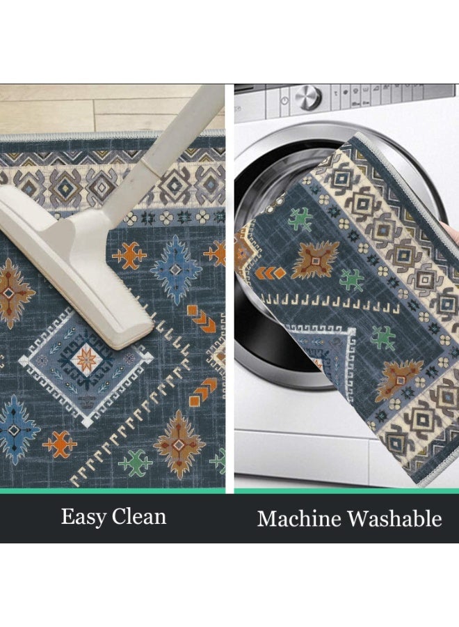 اكسيسن بوهو سجاد مطبخ 3 أطقم، سجاد وحصائر مطبخ مانعة للانزلاق قابلة للغسل، للمطبخ، أمام الحوض، المدخل، الغسيل، ديكور المنزل （40*60 سم + 50*80 سم + 50*120 سم） - Image 5