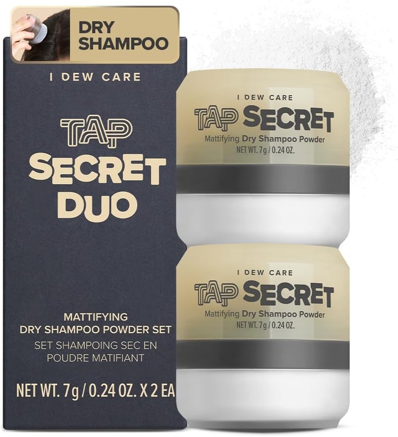 Affordable trusted craftsmanship I DEW CARE Biotin Clarifying Dry Shampoo - Tap Secret Original Duo Set | Strengthening & Volumizing, Powder Type, Refillable, Travel size, Non-aerosol, Korean Ginseng, Stocking Stuffers, 0.26 Oz * 2ea Fast & slow shipment compatible - Image 1
