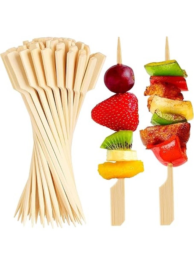 IDEAL PACK Bamboo Paddle Skewers – 9 cm | Pack of 100 | Premium Eco-Friendly Disposable Sticks for BBQ, Marshmallows, Fruit, Cheese, Appetizers & Cocktail Garnishes - Image 2