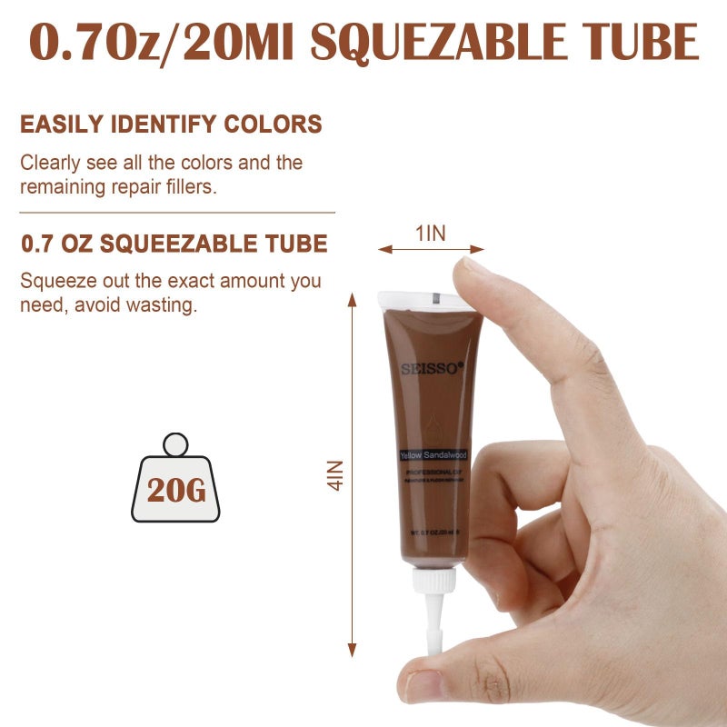 SEISSO 12 Colors Furniture Wood Floor Repair Kit, Furniture Touch Up Kit Cover Wood Furniture Scratch Restorer Filler for Table, Door, Desk, Cabinet - Image 4