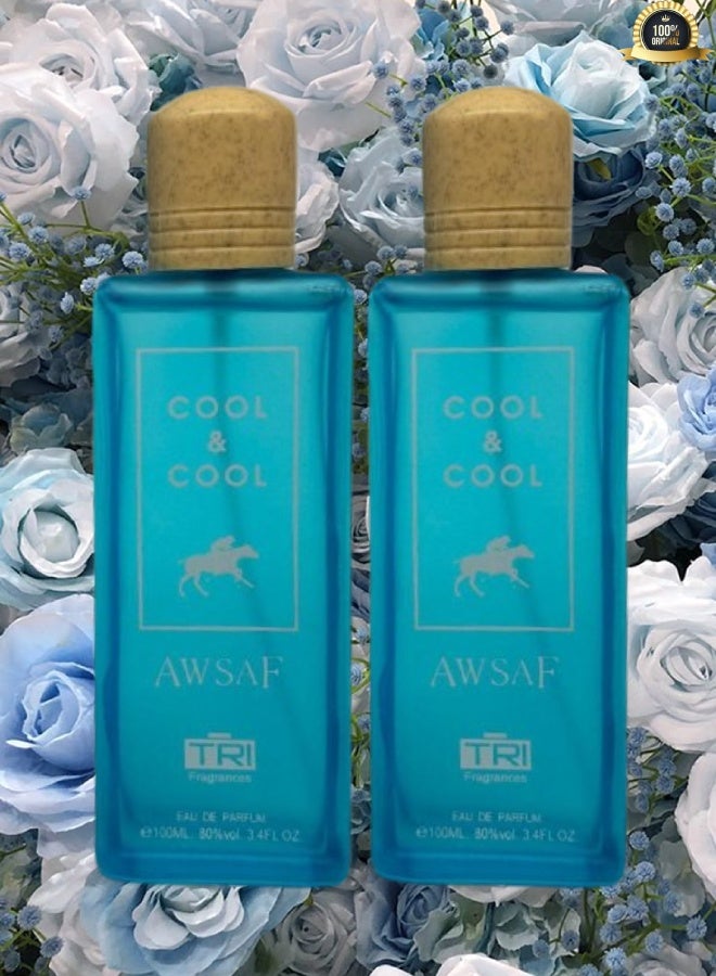TRI 2 Pieces Cool And Cool Awsaf Perfume 100ML - Image 1
