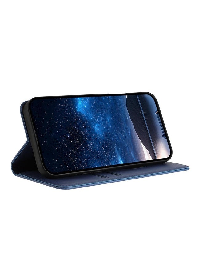 HuHa Case Cover For Samsung Galaxy XCover 5 Strong Magnetic Frosted Flip Leather Phone Case(Royal Blue) - Image 4