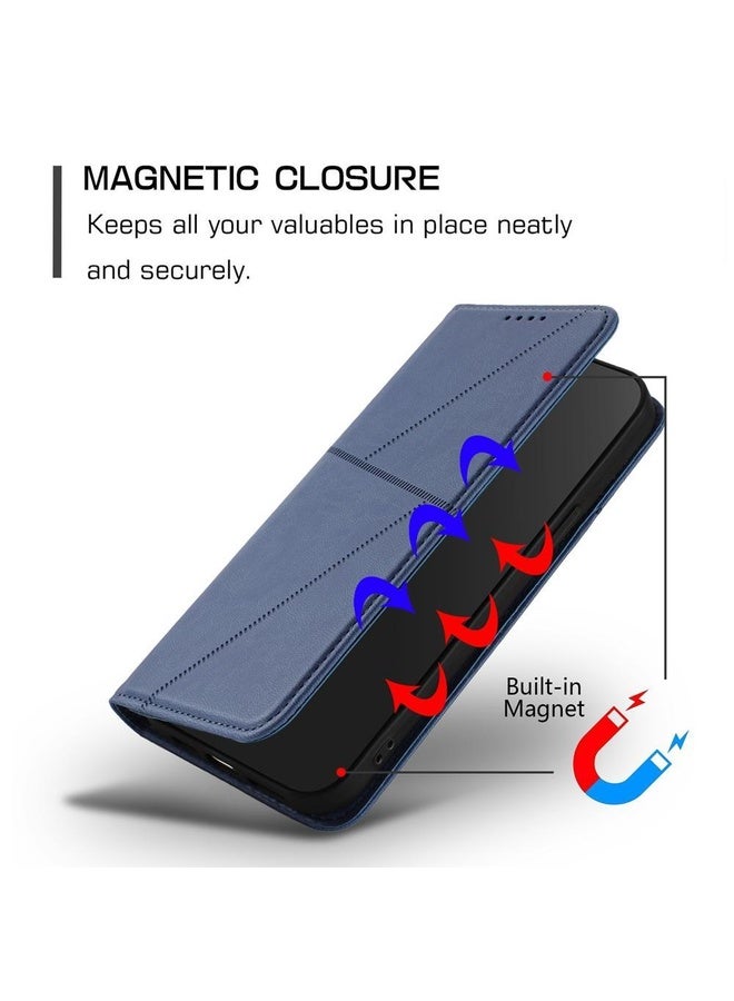 HuHa Case Cover For Samsung Galaxy XCover 5 Strong Magnetic Frosted Flip Leather Phone Case(Royal Blue) - Image 5
