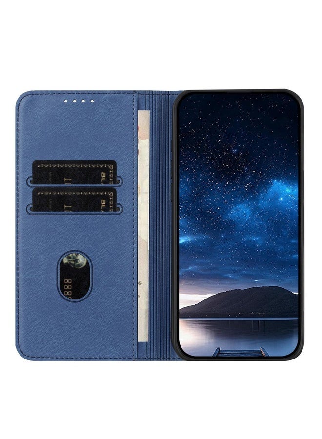 HuHa Case Cover For Samsung Galaxy XCover 5 Strong Magnetic Frosted Flip Leather Phone Case(Royal Blue) - Image 3
