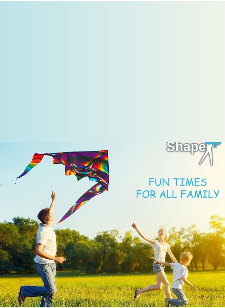 SHAPE UP Single Line Big Beautiful Kite Outdoor Flying 1.6 m 1 String Line with Handle Winder Storage Bag Pack and Go Kite Toys Sport Easy to Fly for Kids Adults  - Image 3