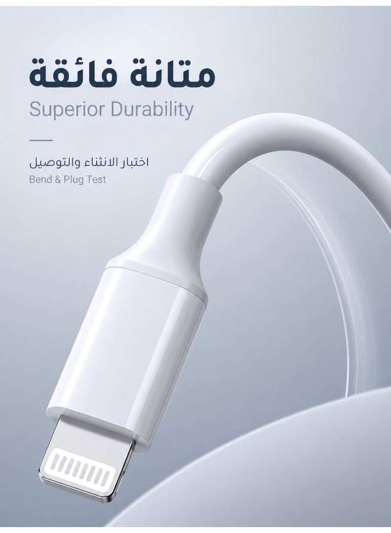 ZapLin iPhone Charger Cable 1M USB C to Lightning 20W Fast Charging for iPhone 14/13/12/11/X/8 Series iPad - Image 4