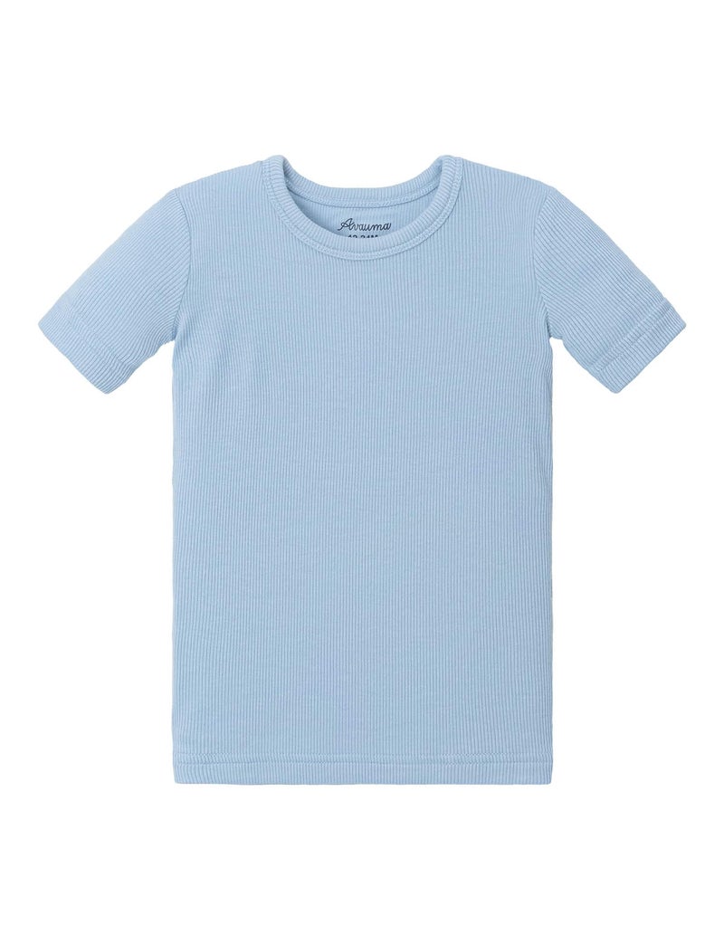 AVAUMA Newborn Baby Little Boys Girls Snug-Fit Pajamas Summer Short Sets Pjs Kids Clothes (M/Sky Blue) - Image 2