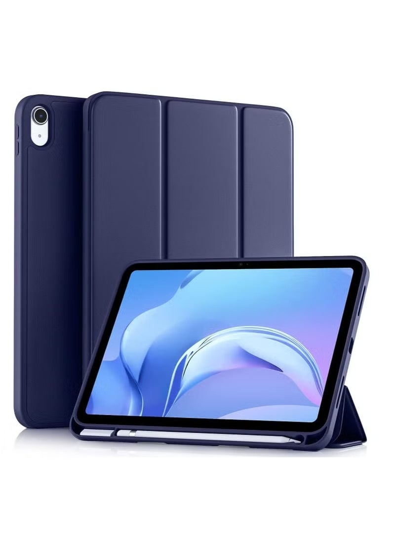 ACLIX iPad 10th Generation Case 2022 with Pencil Holder - Soft TPU Back Protective Smart Trifold Stand Cover for iPad 10.9 Inch (10th Gen), Auto Wake/Sleep - Navy Blue  - Image 1