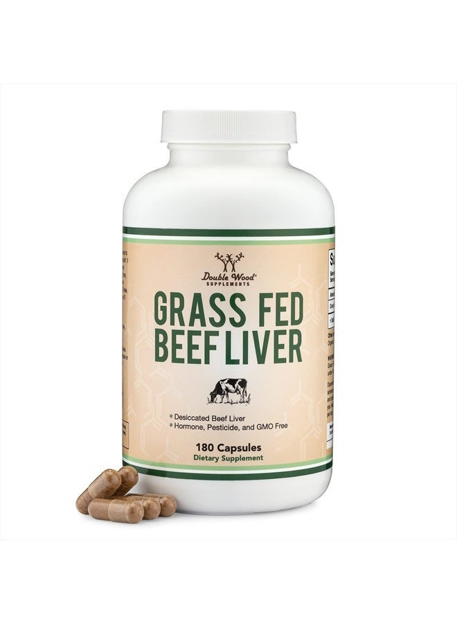 Double Wood Supplements Grass Fed Beef Liver, 180 Capsules - Image 5