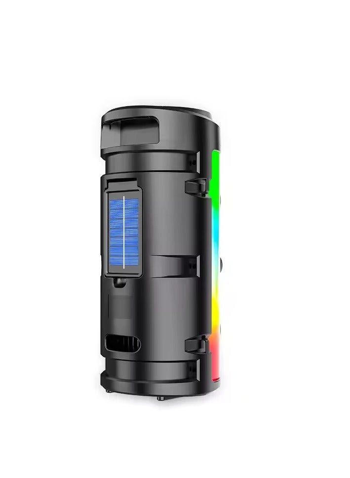 قريت نايس مكبر صوت لا سلكي متعدد الوظائف وباضائة ليد وشحن بالطاقة الشمسية - Image 5